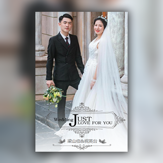 淡雅精致温馨婚礼邀请函/请柬